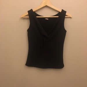Black knotted camisole/blouse